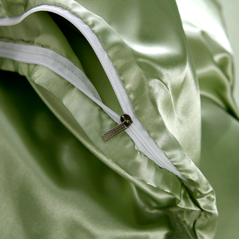 Ensemble en soie 4 pièces 22 Momme | Tons verts