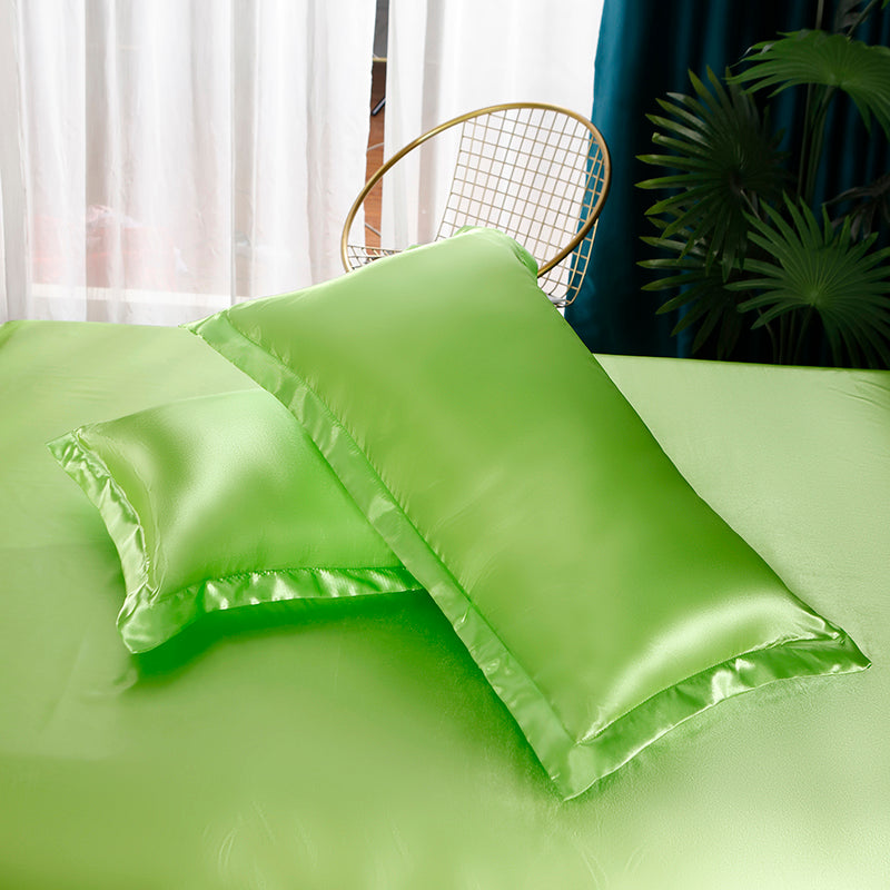 Ensemble en soie 4 pièces 22 Momme | Tons verts