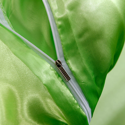 Ensemble en soie 4 pièces 22 Momme | Tons verts